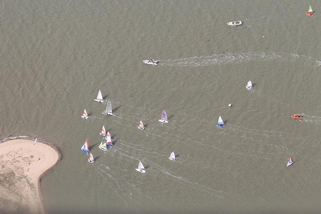 The Cadet Handicap fleet in action – Learning and Skills Solutions Pyefleet Week ©  Mandy Bines